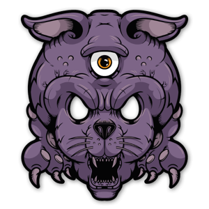 Aufkleber mit ausgeschnittenen Augen - einfach über dein Laptop Logo kleben und die Augen leuchten