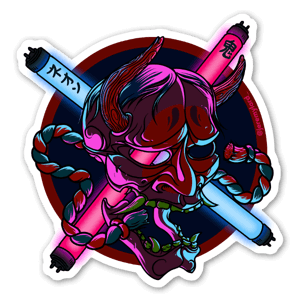 Mischung aus Neon und Dämon